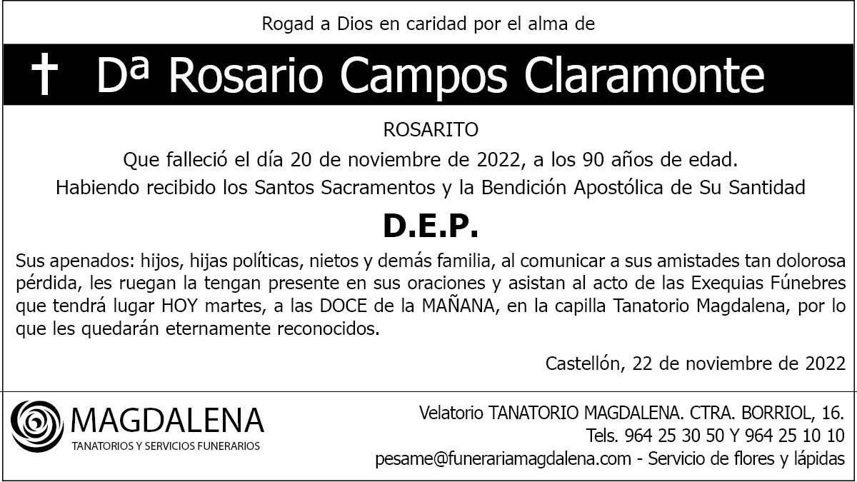 Dª Rosario Campos Claramonte