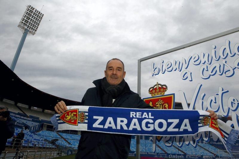 Presentación del nuevo técnico del Real Zaragoza, Víctor Fernández