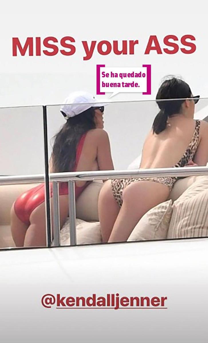 Kourtney Kardashian echa de menos el culo de Kendall Jenner