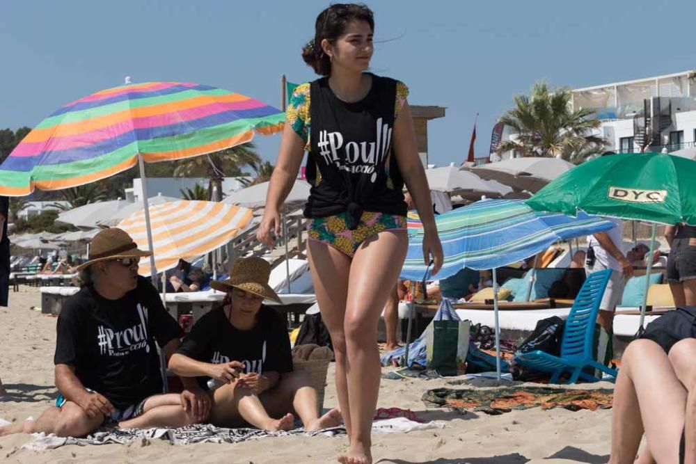 Manifestación pacífica para exigir que no se reduzcan las zonas públicas en las playas