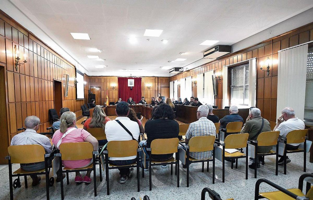 Banquillo de los acusados de la ‘operación Baúl’, en septiembre de 2024 en la Audiencia Provincial de Murcia.