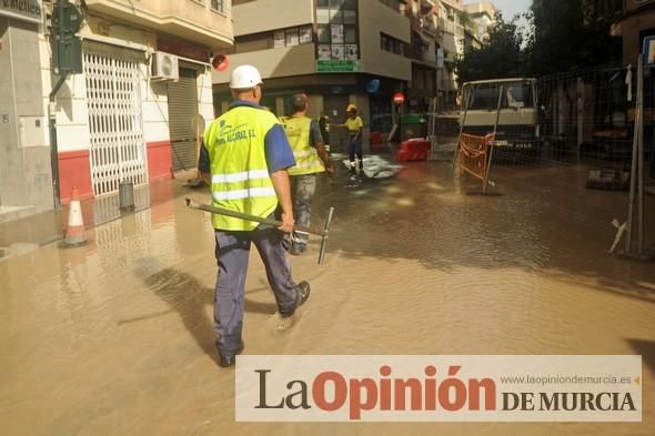 Inundación en el centro de Murcia