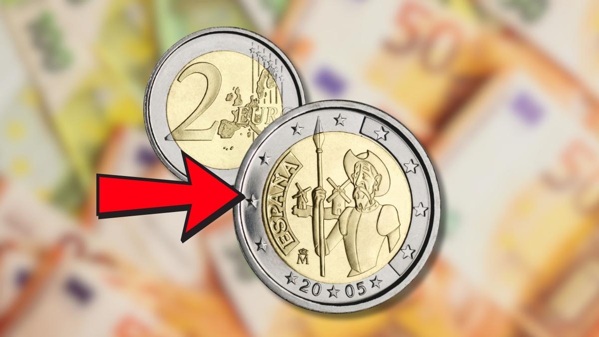 La moneda de 2 euros conmemorativa de Don Quijote