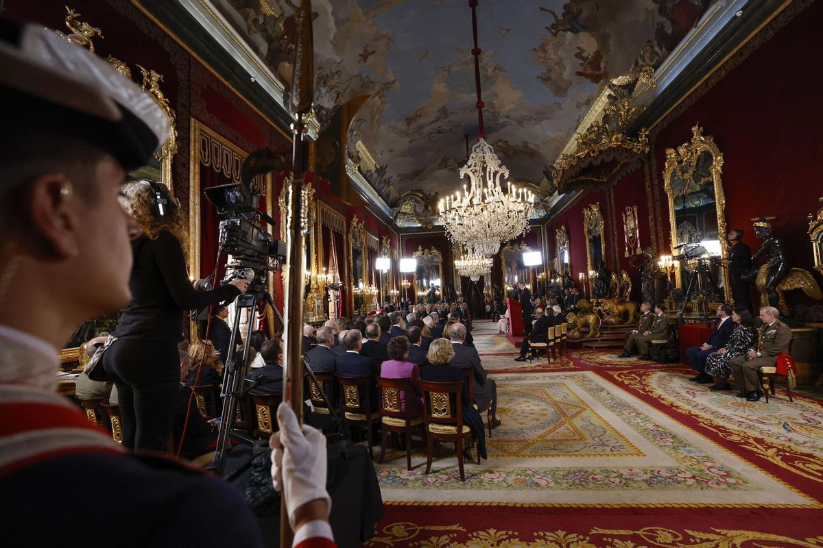 Acto en el Palacio Real por los 50 años de Monarquía. Acto en el Palacio Real por los 50 años de Monarquía.