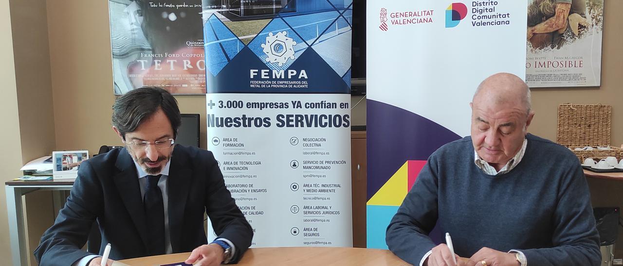 La firma del protocolo de colaboración entre Fempa y Distrito Digital.