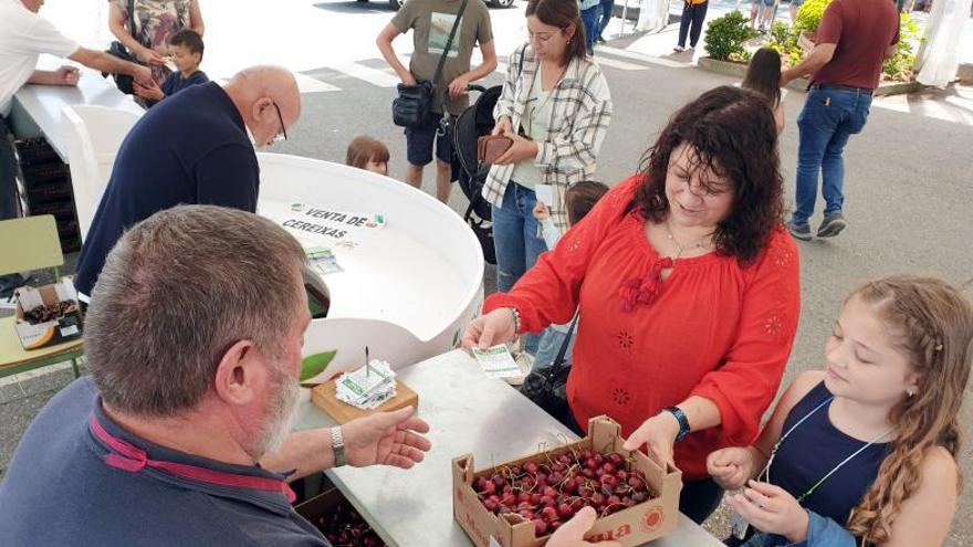 Venta de cerezas en la anterior edición de la fiesta.