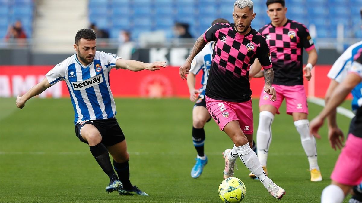 Keidi Bare, en un encuentro ante el Sabadell