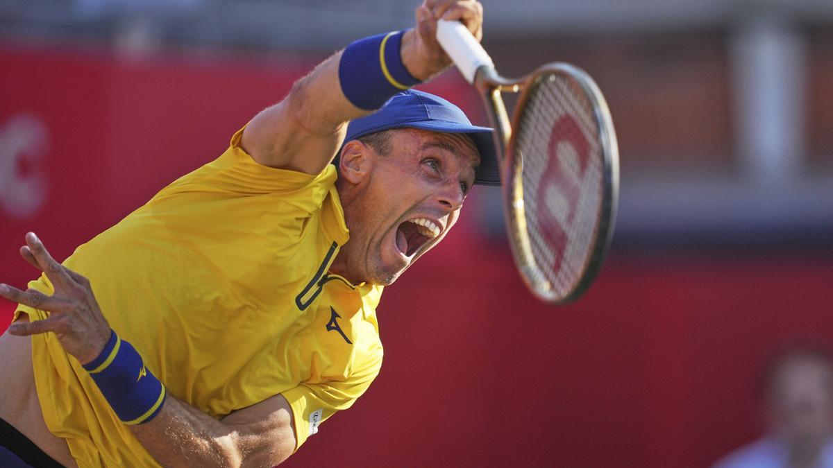 Roberto Bautista, durante su victoria contra Holger Rune.