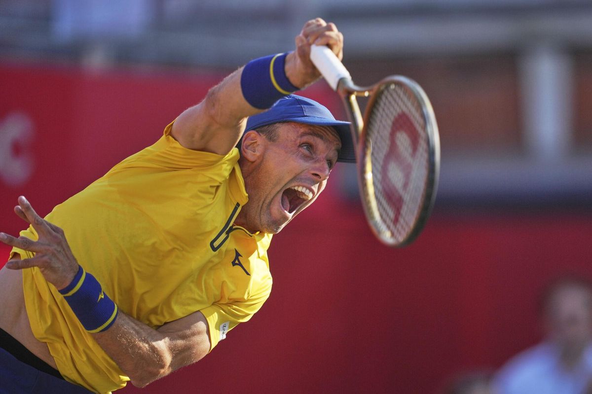 Roberto Bautista, durante su victoria contra Holger Rune.