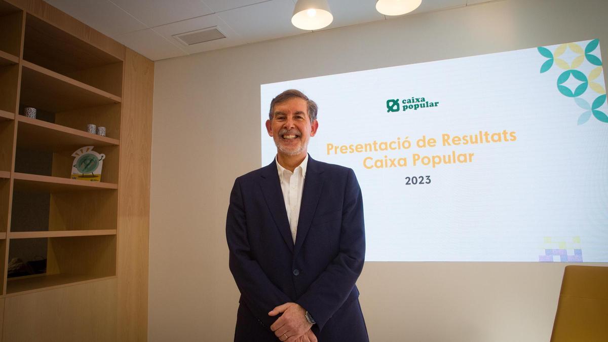 Rosendo Ortí, director general de Caixa Popular, en la presentación de resultados