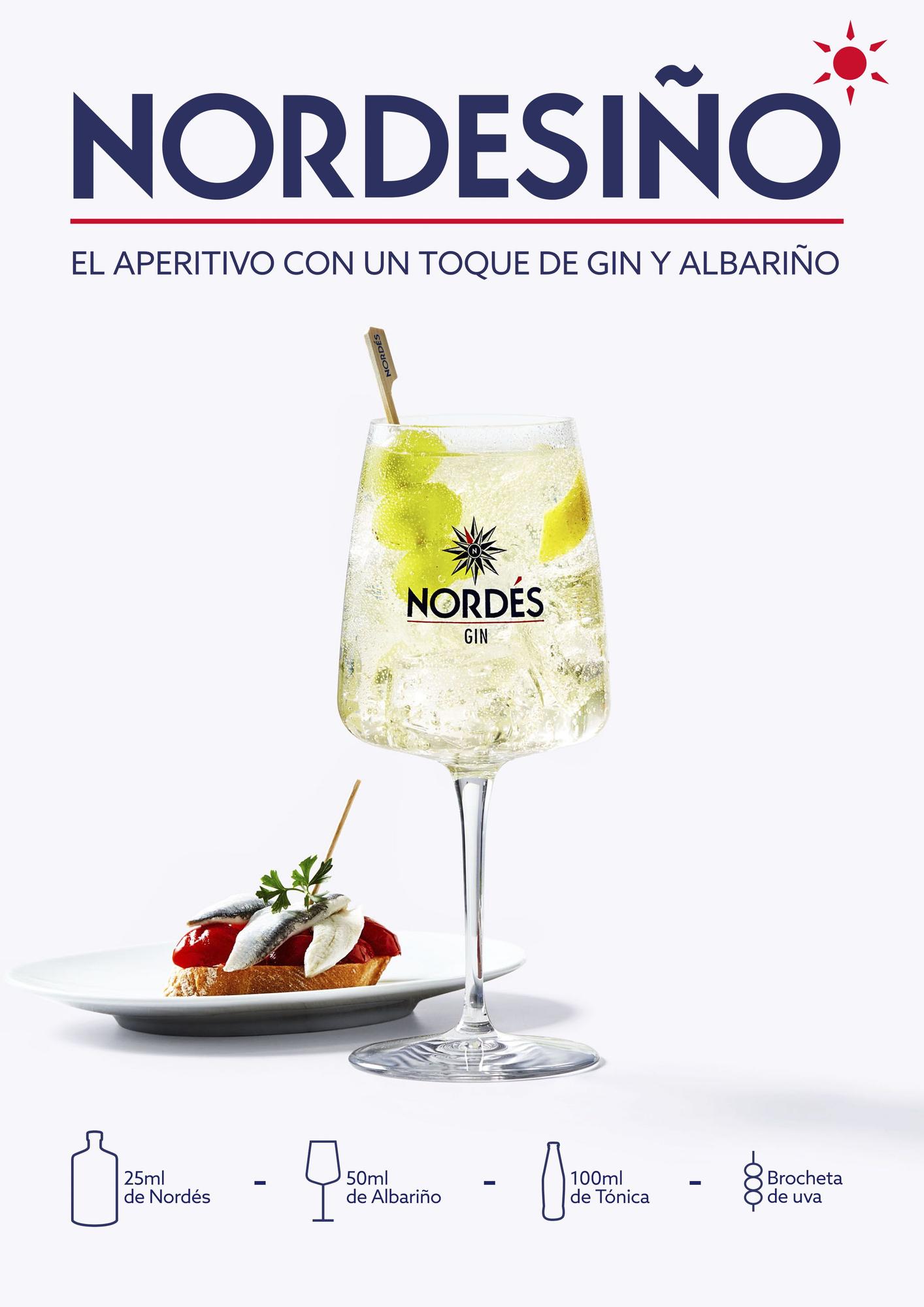 Nordesiño, el aperitivo con un toque de Gin y Albariño.