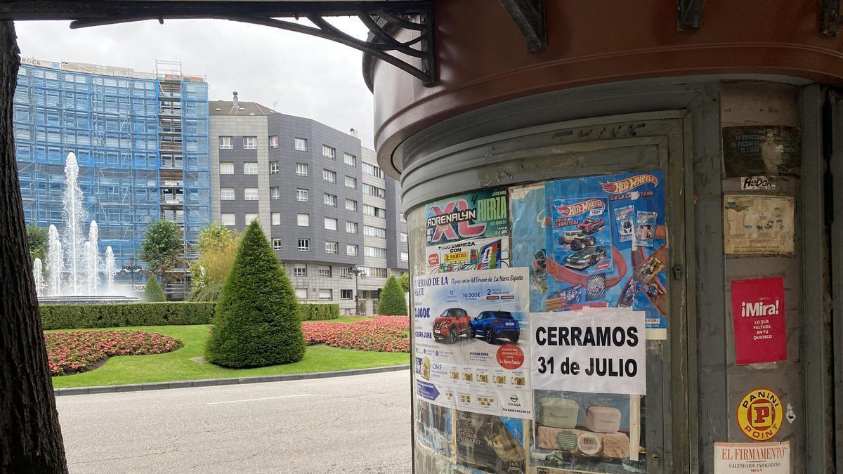 El kiosco de la plaza de América, ya cerrado.