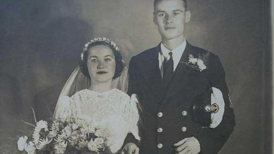 Phyllis Clemens, el día de su boda