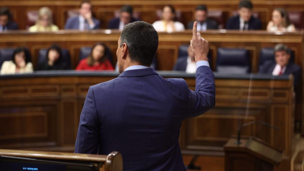 Pedro Sánchez, en el Congreso.