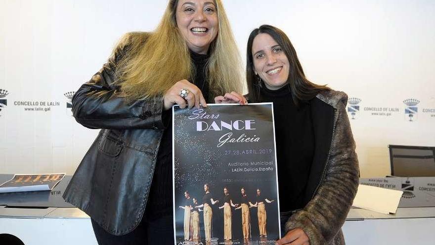 Liana Fortuna Rigón y Lara Rodríguez Peña, ayer durante la presentación del evento. // Bernabé/Javier Lalín