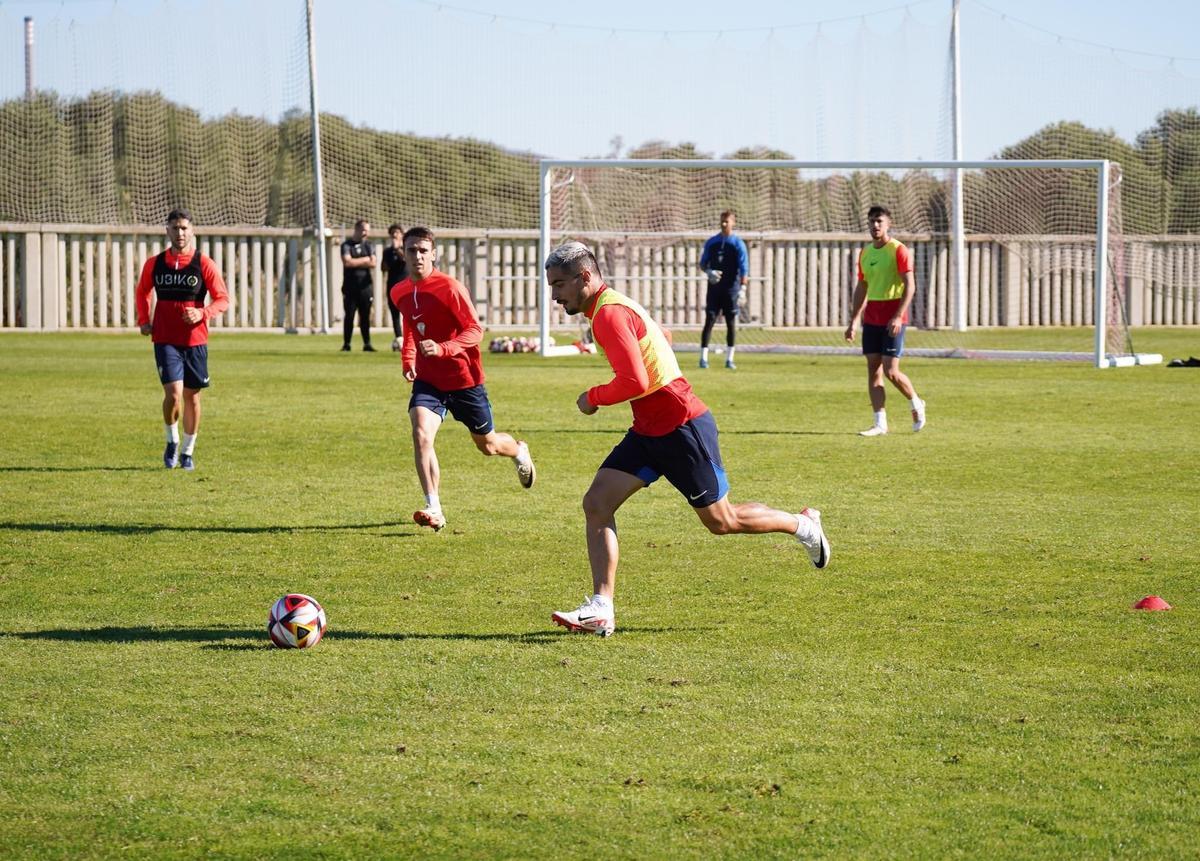 El Algeciras, en un entrenamiento.