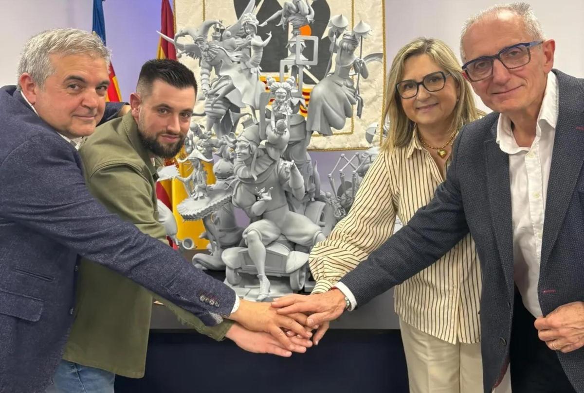 Presidentes y artista escenifican la renovación