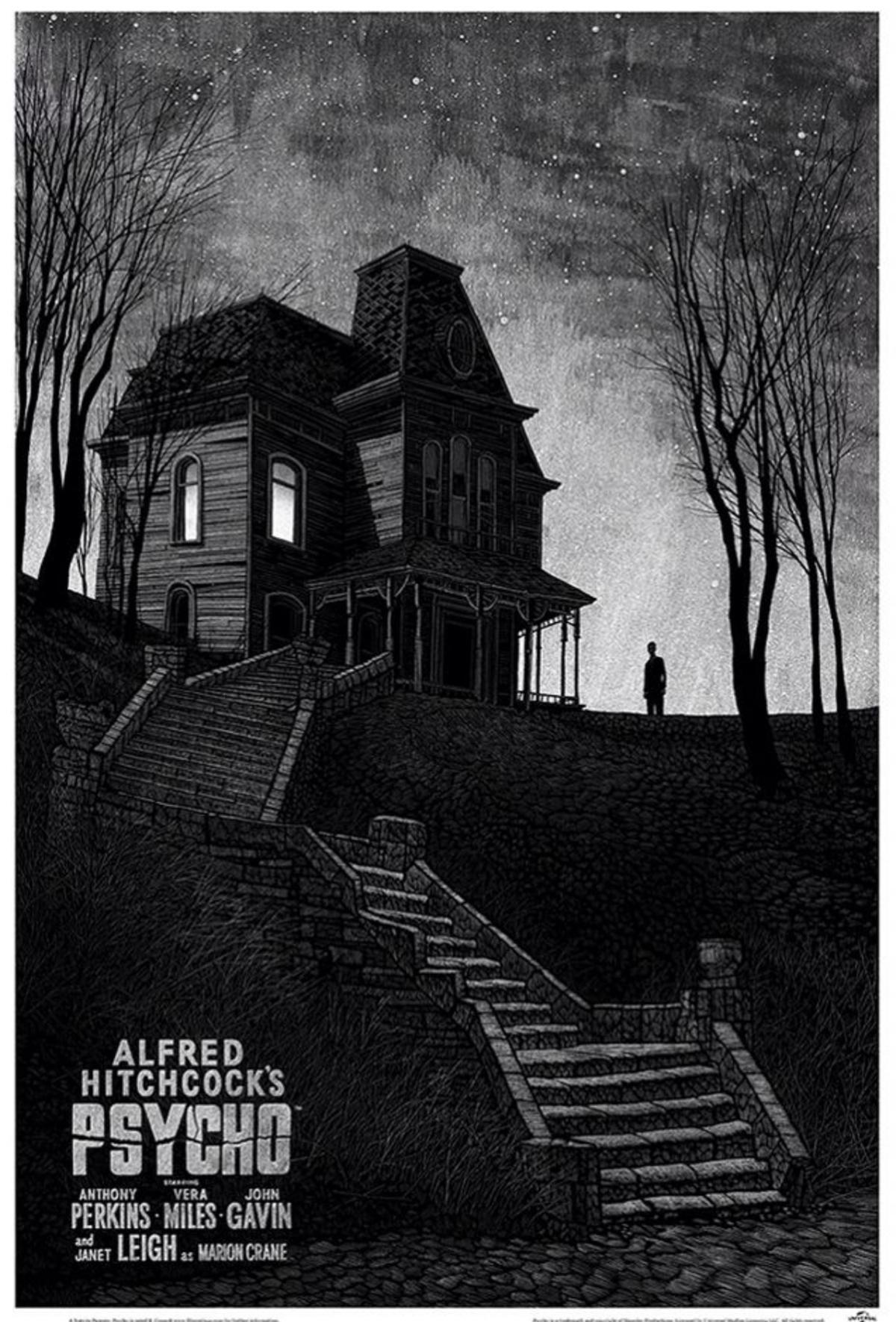 El cartel de la película 'Psicosis'.