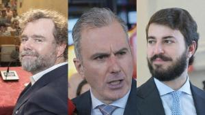 De izda. a dcha., Iván Espinosa de los Monteros, Javier Ortega-Smith y Juan García-Garllardo.