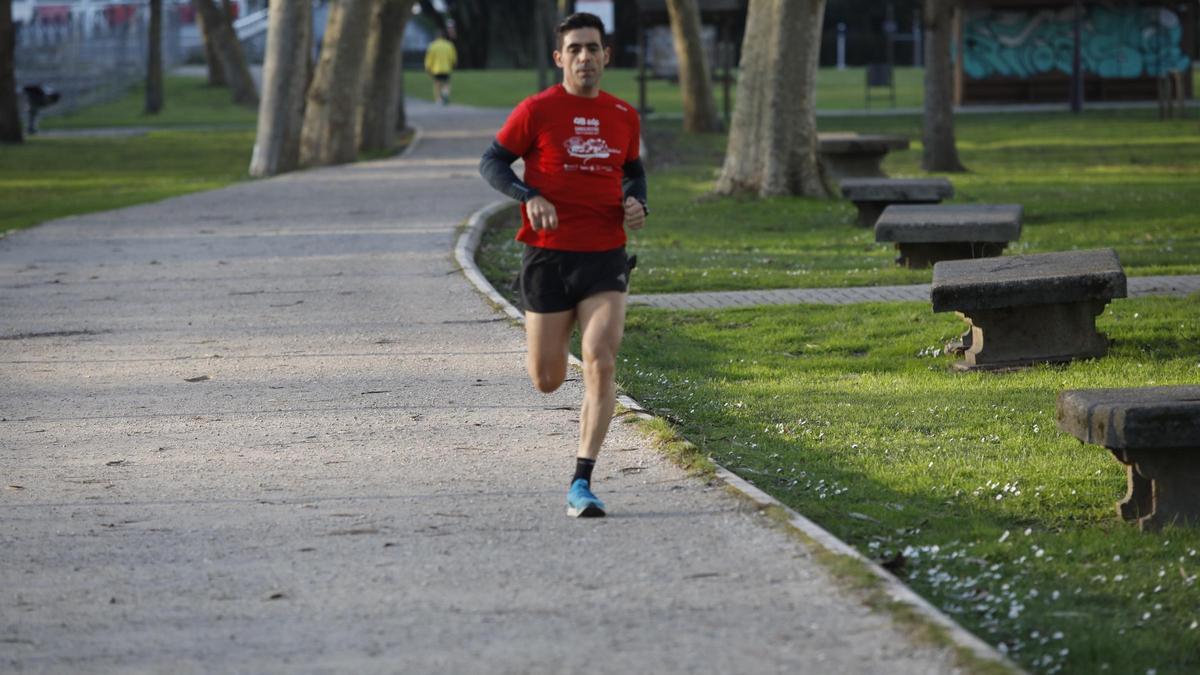 Francisco García, en un entrenamiento.