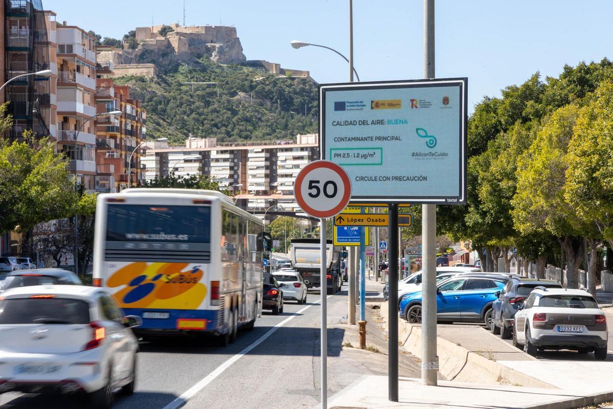 Avenida de Dénia, en el tramo de entrada a la ciudad.