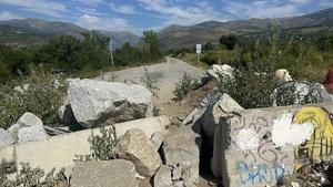 Bloqueo por parte de Francia del paso de la Vinyola, en la frontera entre La Tor de Querol y Puigcerdà, el pasado mes de agosto