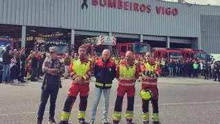 Emotivo homenaje de los Bomberos de Vigo a Sergio Sanlés: "Se nos va una gran persona"