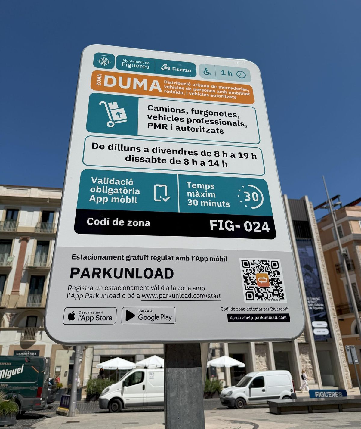 Un senyal que marca la zona DUMA.