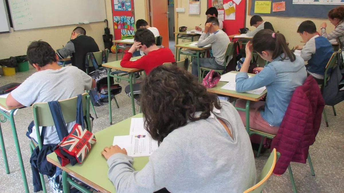 Aula en un colegio gallego. / G. N.