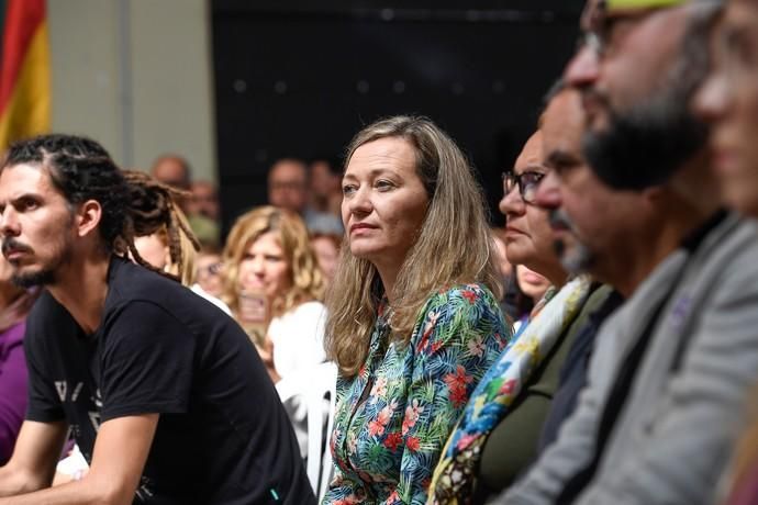 CANARIAS Y ECONOMIA. EDIFICIO MILLER. LAS PALMAS DE GRAN CANARIA. Mitin dePodemos con Irene Montero en el Edificio Elder del Parque Santa Catalina  | 31/03/2019 | Fotógrafo: Juan Carlos Castro