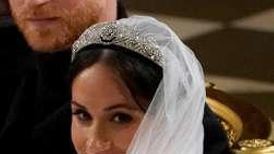 Meghan Markle, durante la boda.