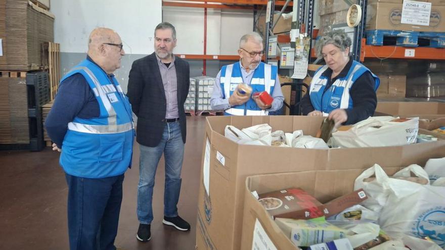 Cunha y Santamaría, en las instalaciones del Banco de Alimentos.