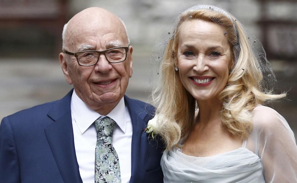 Media Mogul Rupert Murdoch and former supermodel ...