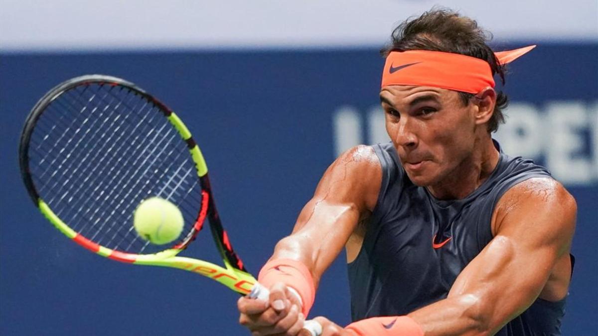 Nadal durante un partido del US Open 2018