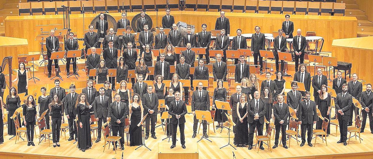 La Orquesta Reino de Aragón, en la Sala Mozart del Auditorio de Zaragoza.