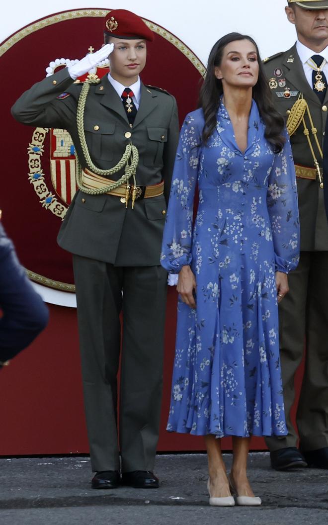 La princesa Leonor y la reina Letizia en el Día de la Hispanidad 2023
