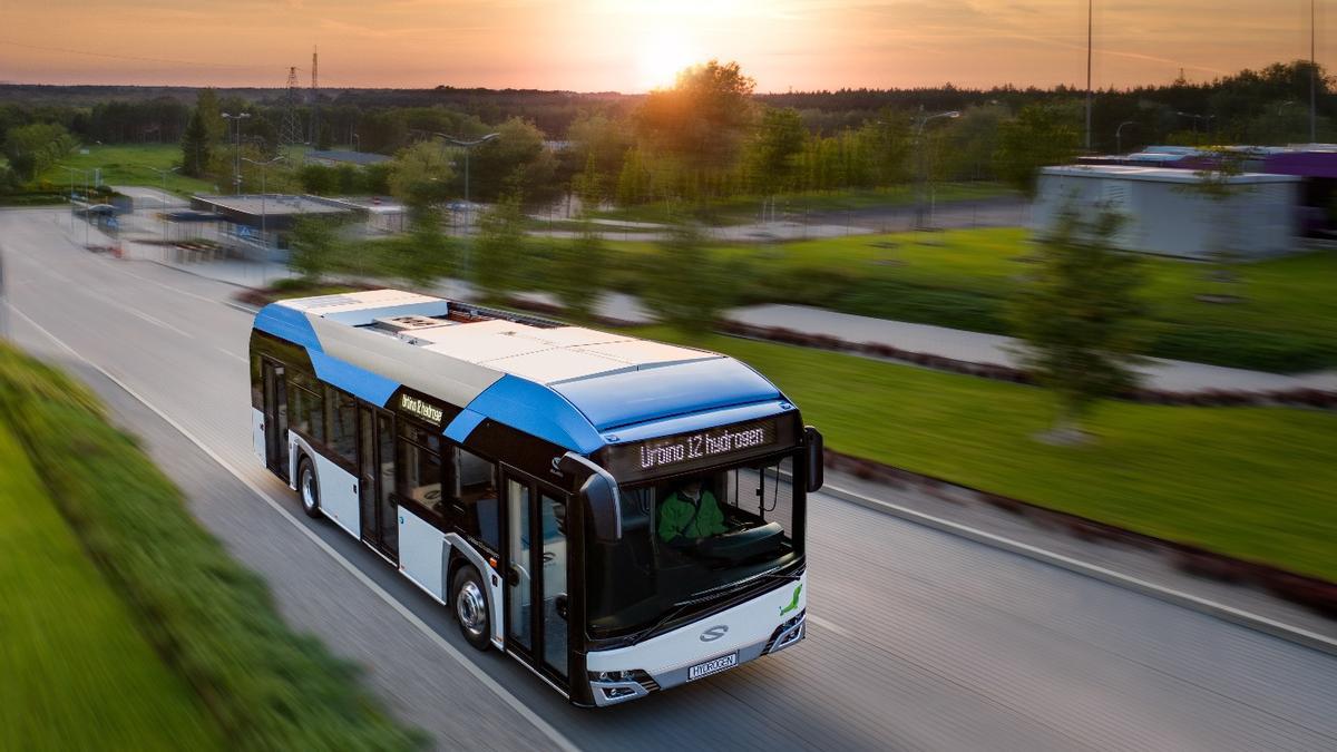 Un modelo de autobús que usa hidrógeno