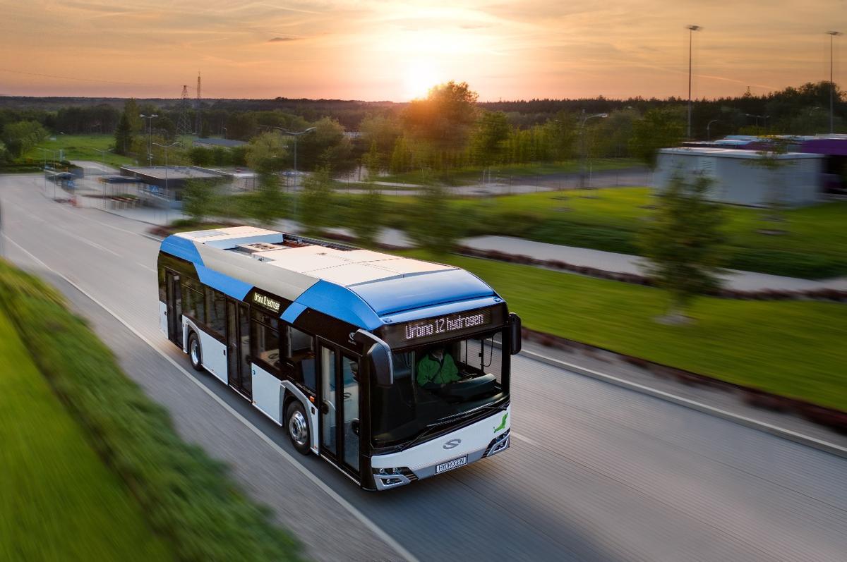 Un modelo de autobús que usa hidrógeno