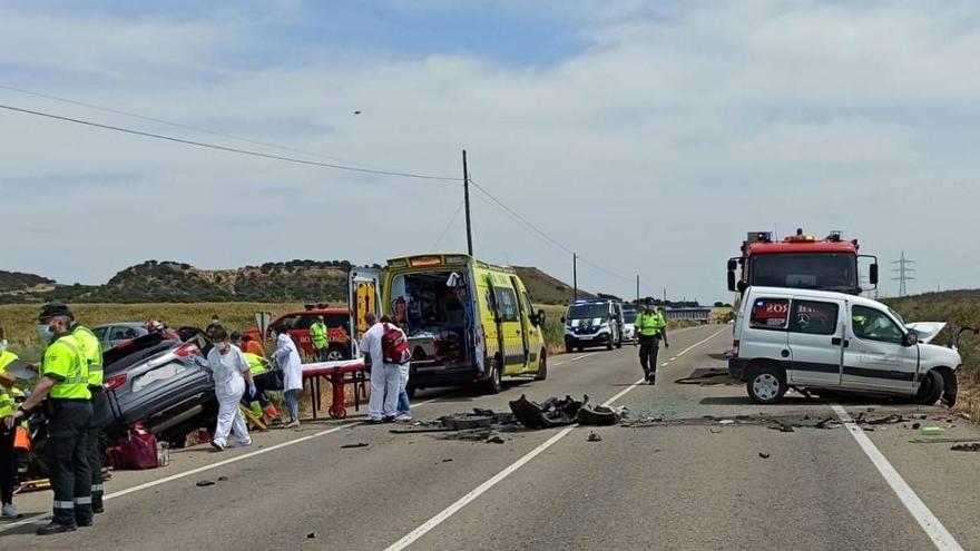 Muere un hombre tras una colisión de dos vehículos en la A-132 en La Sotonera