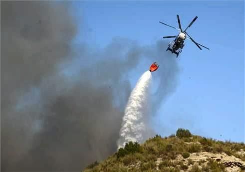 Impresionante incendio en la sierra de Alcubierre