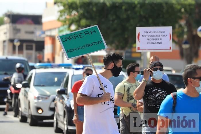 Protesta de policías en La Manga