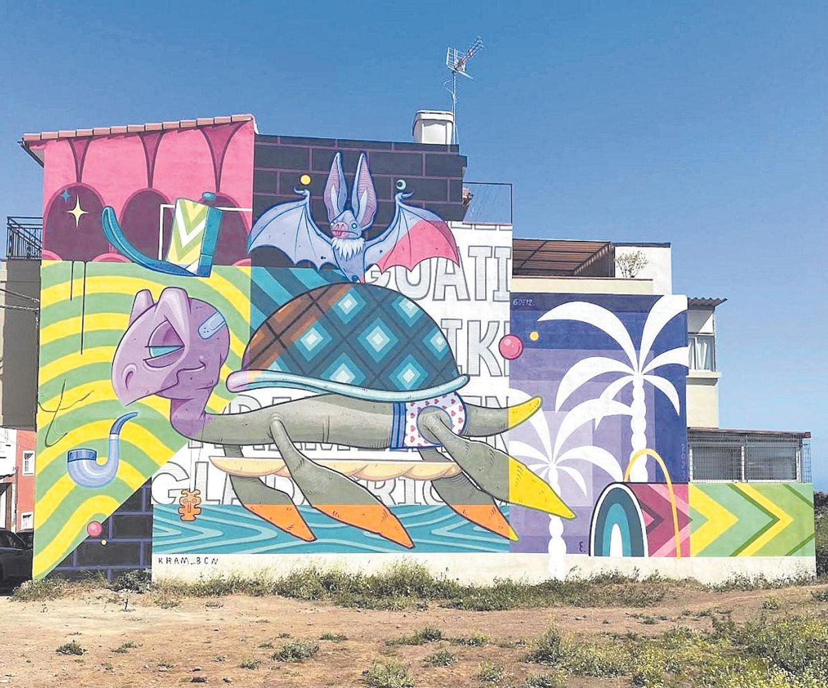 One of the murals