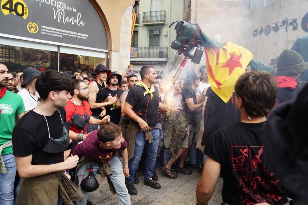 El Passacarrers de Patum d'aquest dissabte al vespre, en imatges
