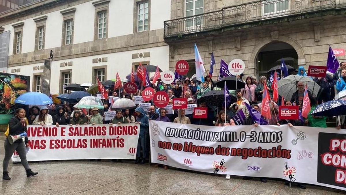Imagen de la segunda jornada de manifestaciones en Vigo