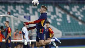 Fermín López, preparado para su debut con la selección española sub21