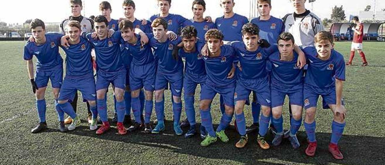 Formación de Balears cadete de fútbol que ayer venció por 3-2 a Cantabria.