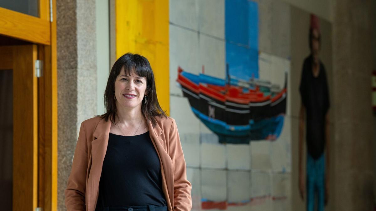La portavoz de BNG, Ana Pontón, en el Parlamento.