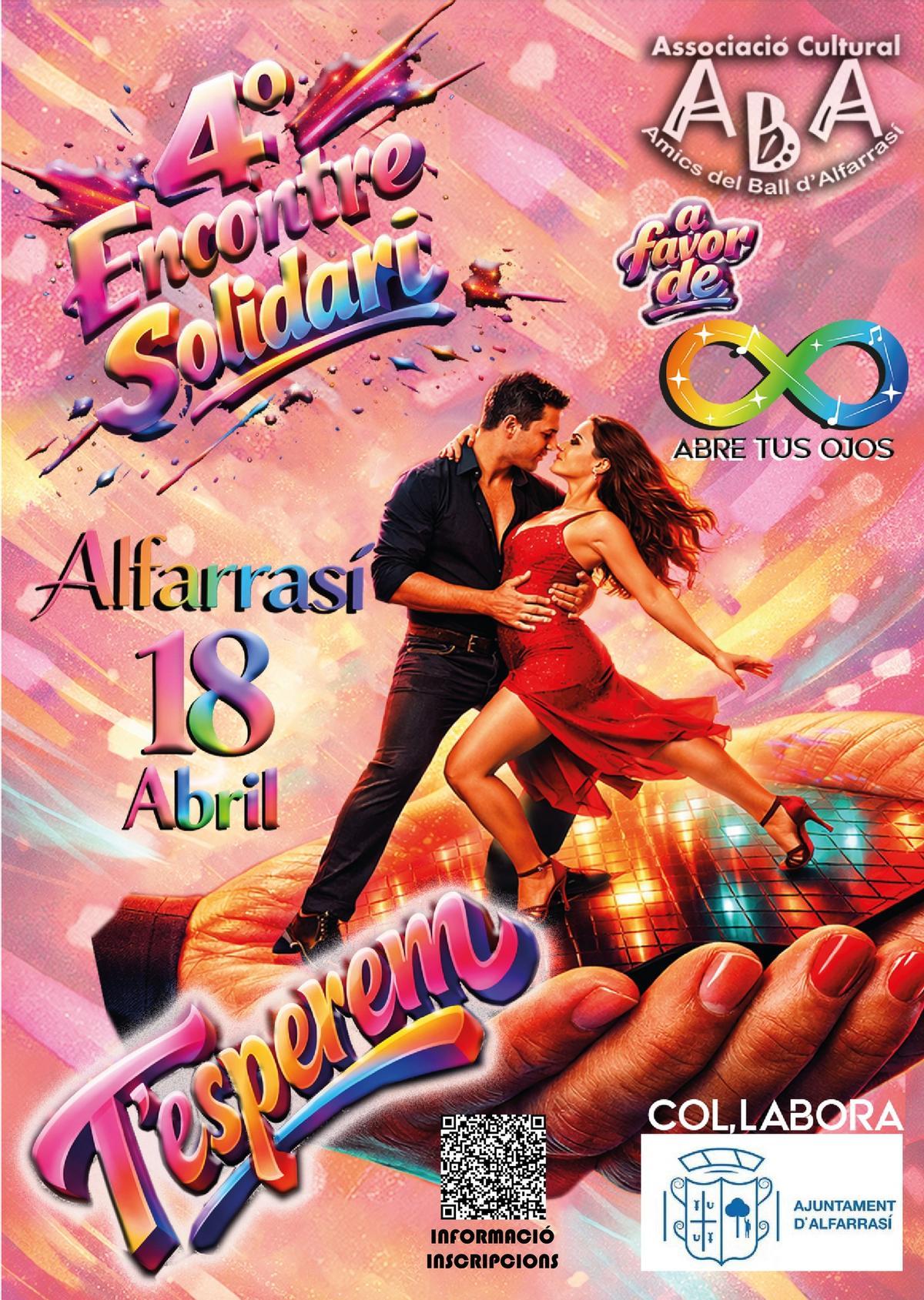 Cartel del festival de baile de ABA por el autismo en Alfarrasí.