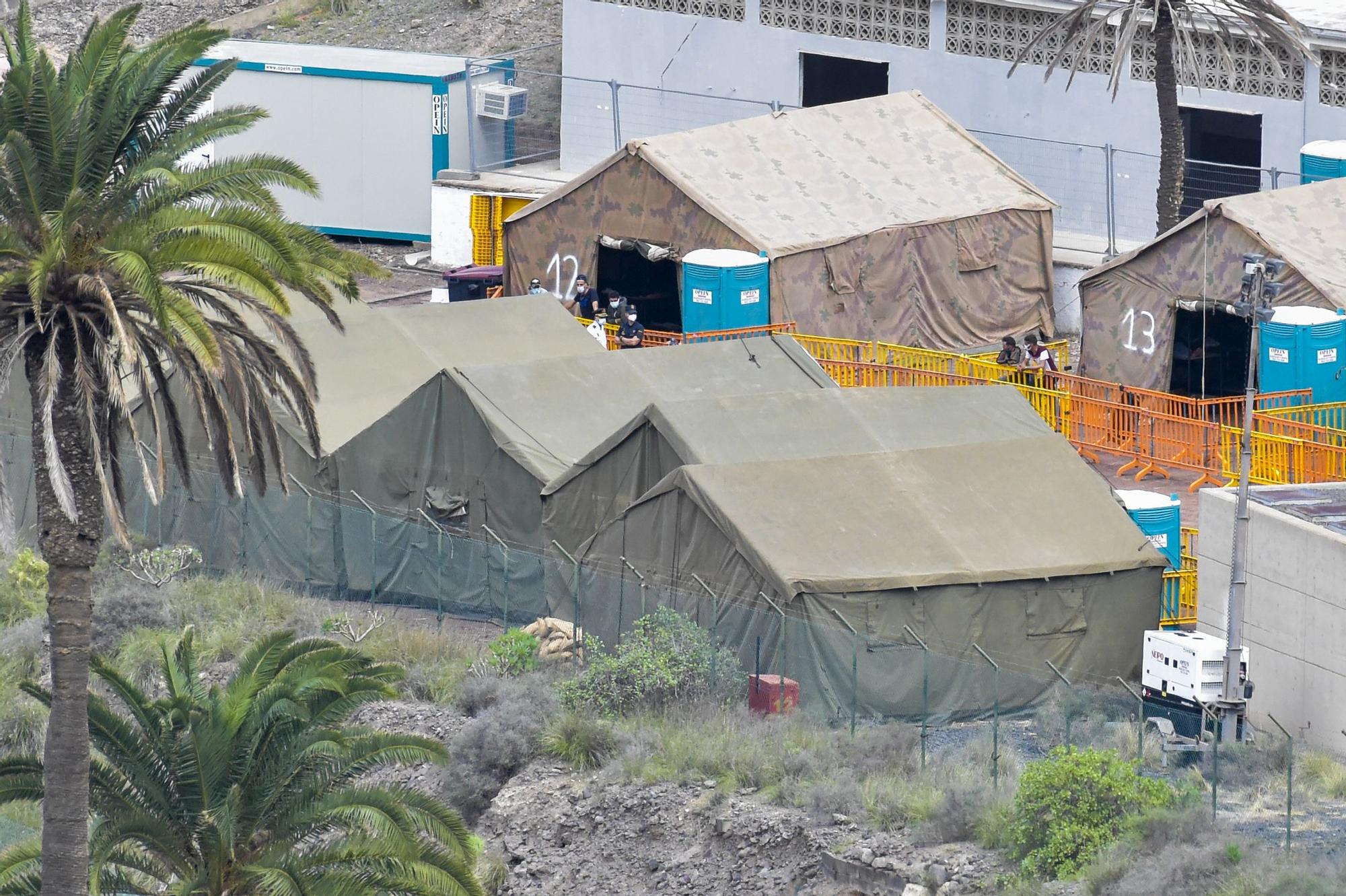 Campamento de migrantes en Barranco Seco