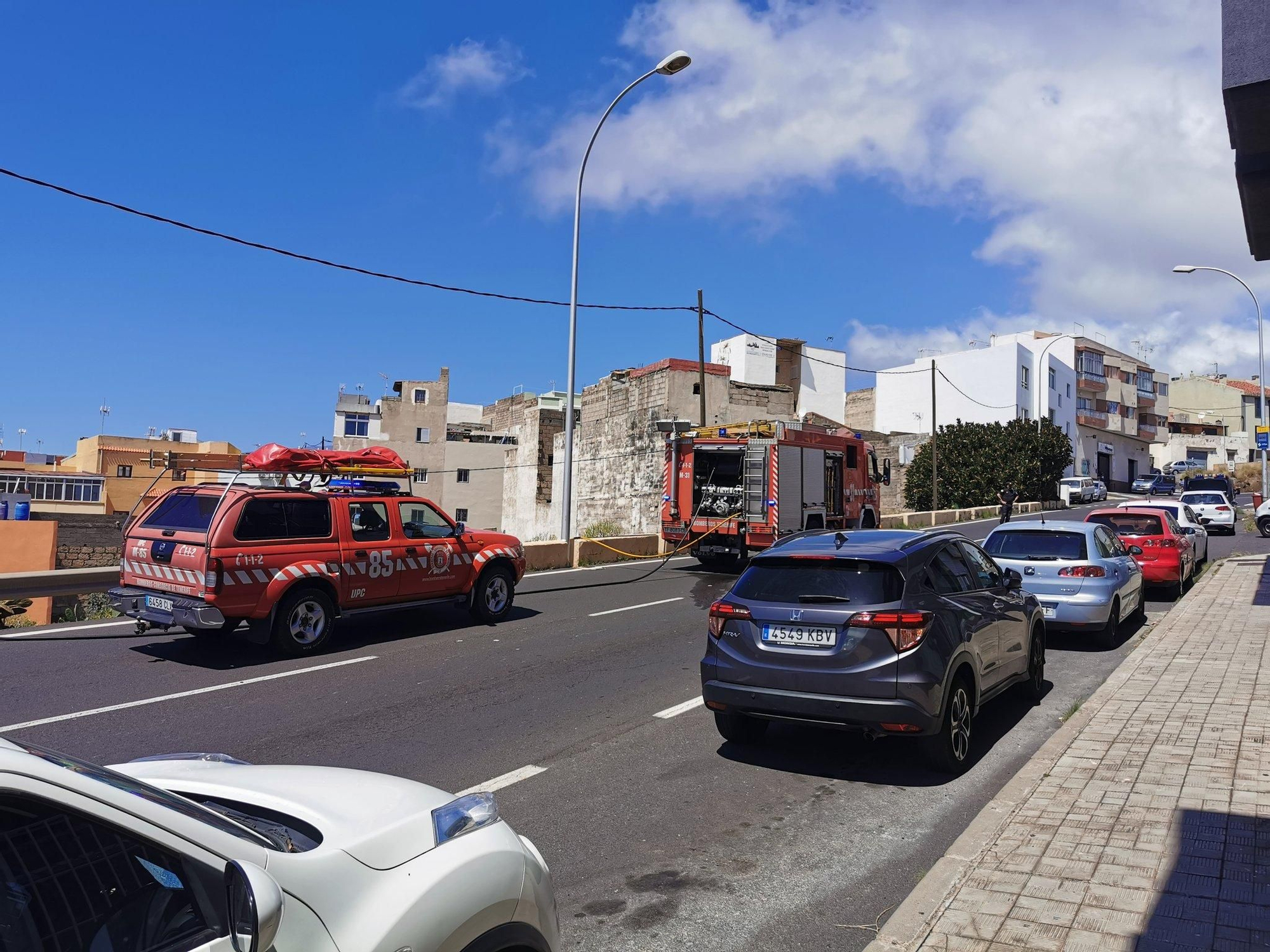 Incendio en El Sobradillo